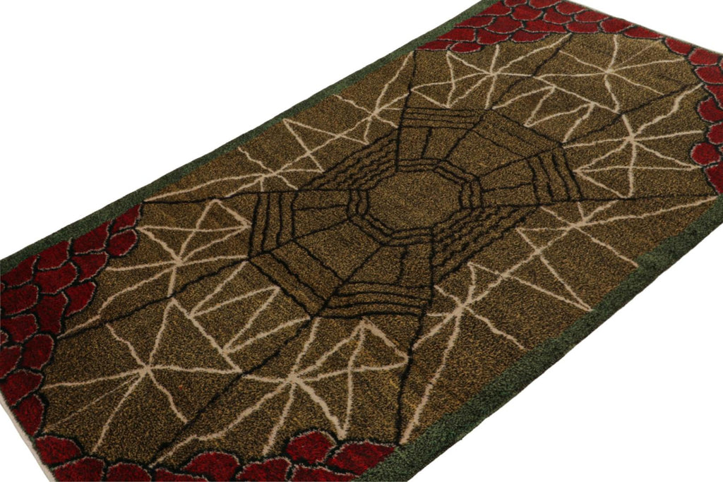 Vintage Zeki Muren Art Deco Rug With Geometric Patterns In Wool 4x7