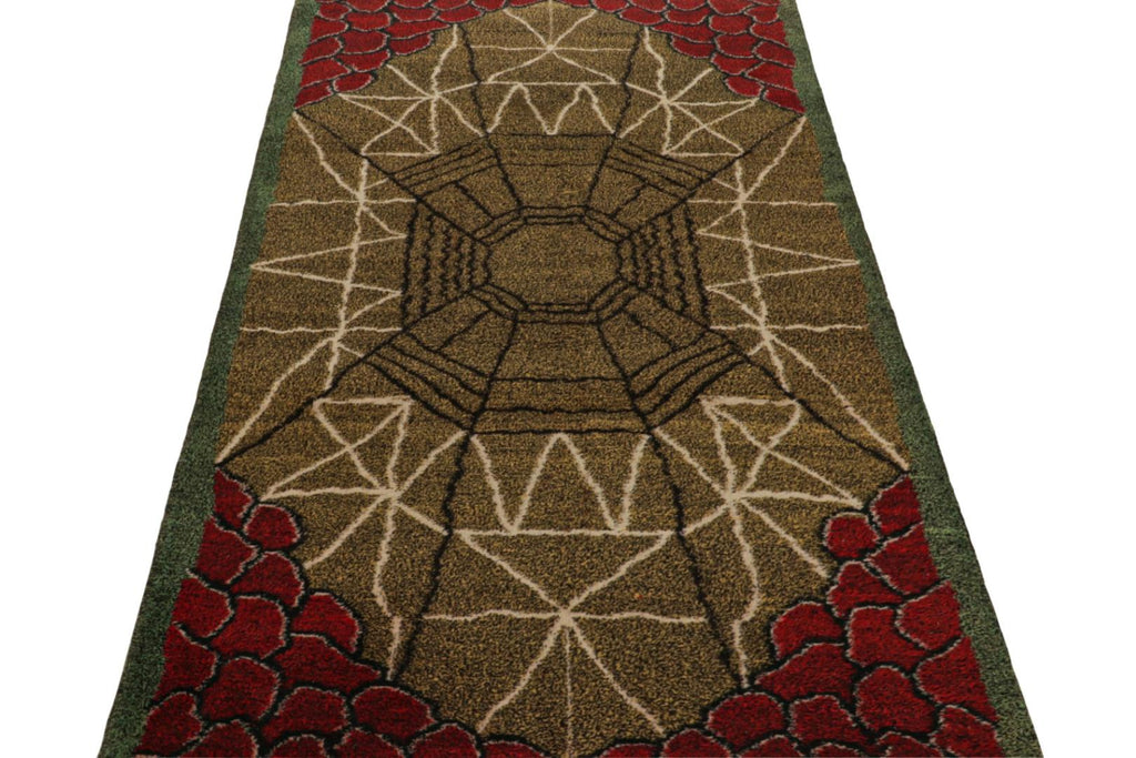 Vintage Zeki Muren Art Deco Rug With Geometric Patterns In Wool 4x7