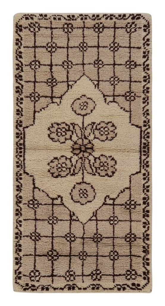 Vintage Tulu Runner Rug With Medallion And Geometric Patterns