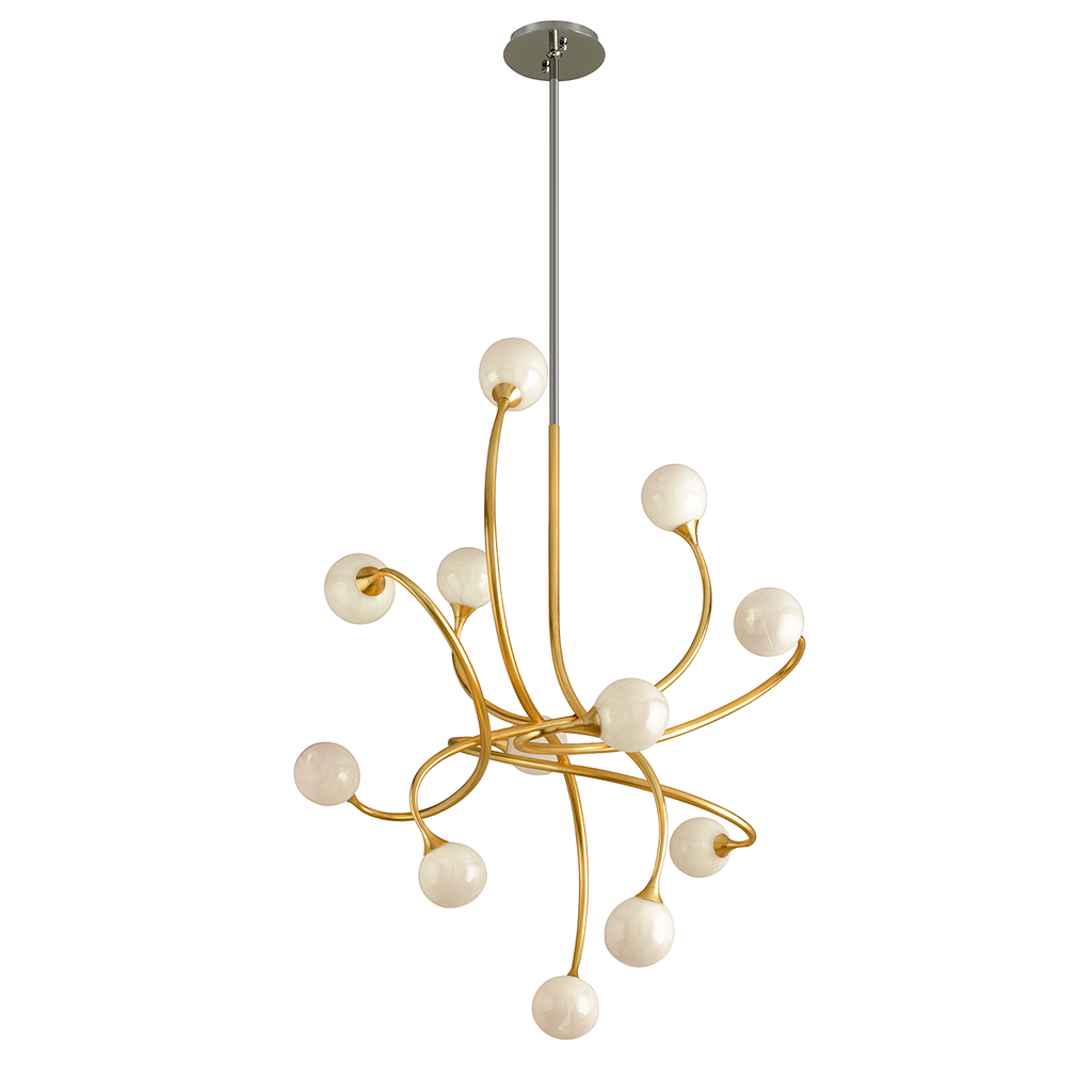 Signature Chandelier 44" - Gold Leaf