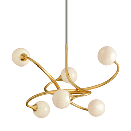 Signature Chandelier 19" - Gold Leaf