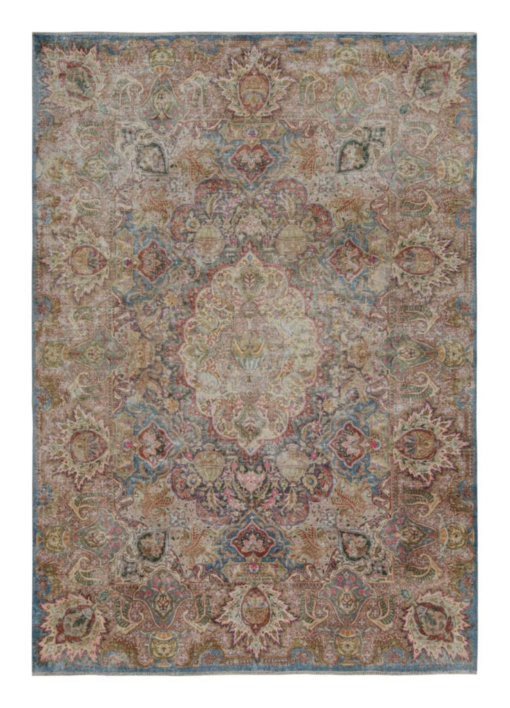 Vintage Persian Rug In Polychromatic Patterns