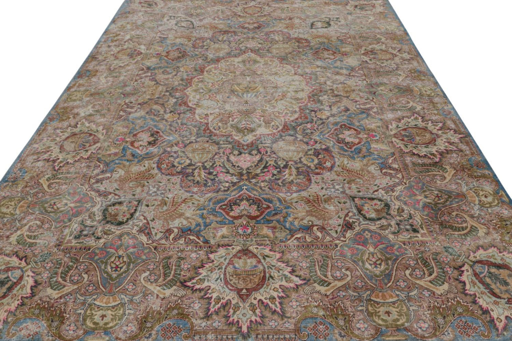 Vintage Persian Rug In Polychromatic Patterns