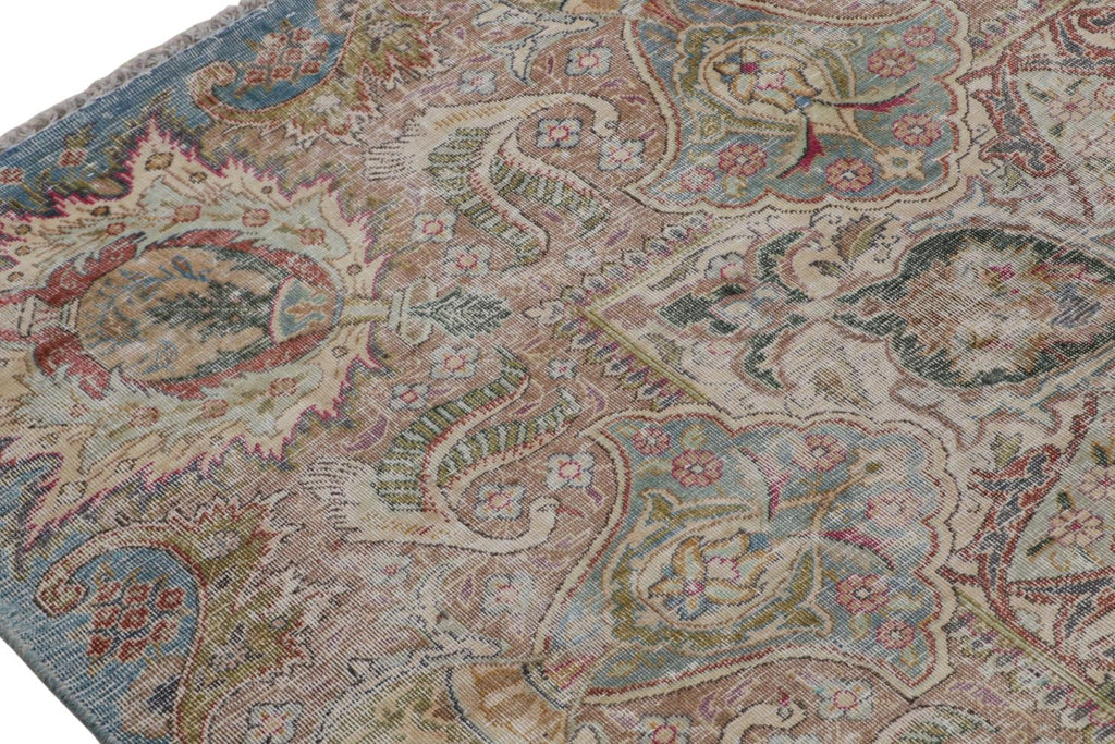 Vintage Persian Rug In Polychromatic Patterns