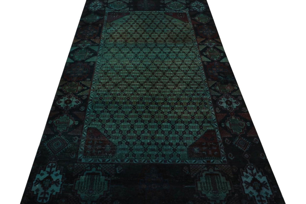 Vintage Persian Rug In Blue And Green