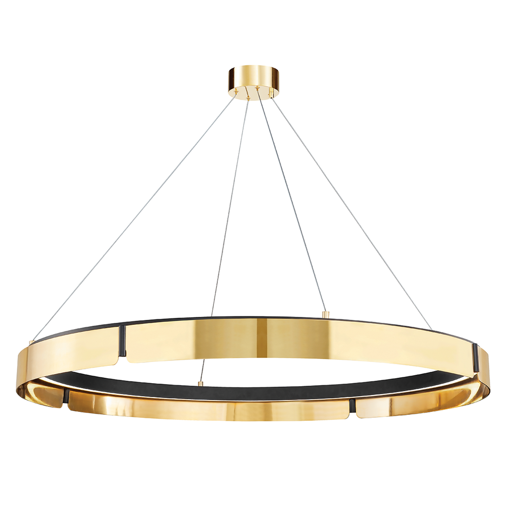 Tribeca Chandelier 48" - Aged Brass/Dusk Black