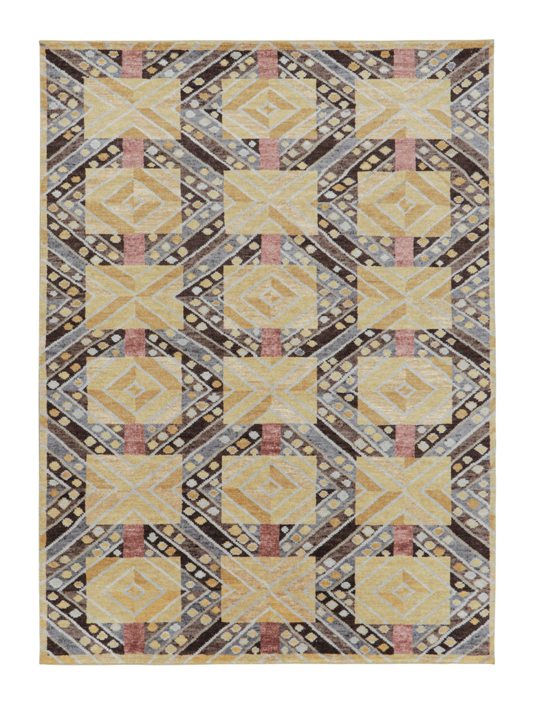 Scandinavian Rug with Colorful Geometric Patterns