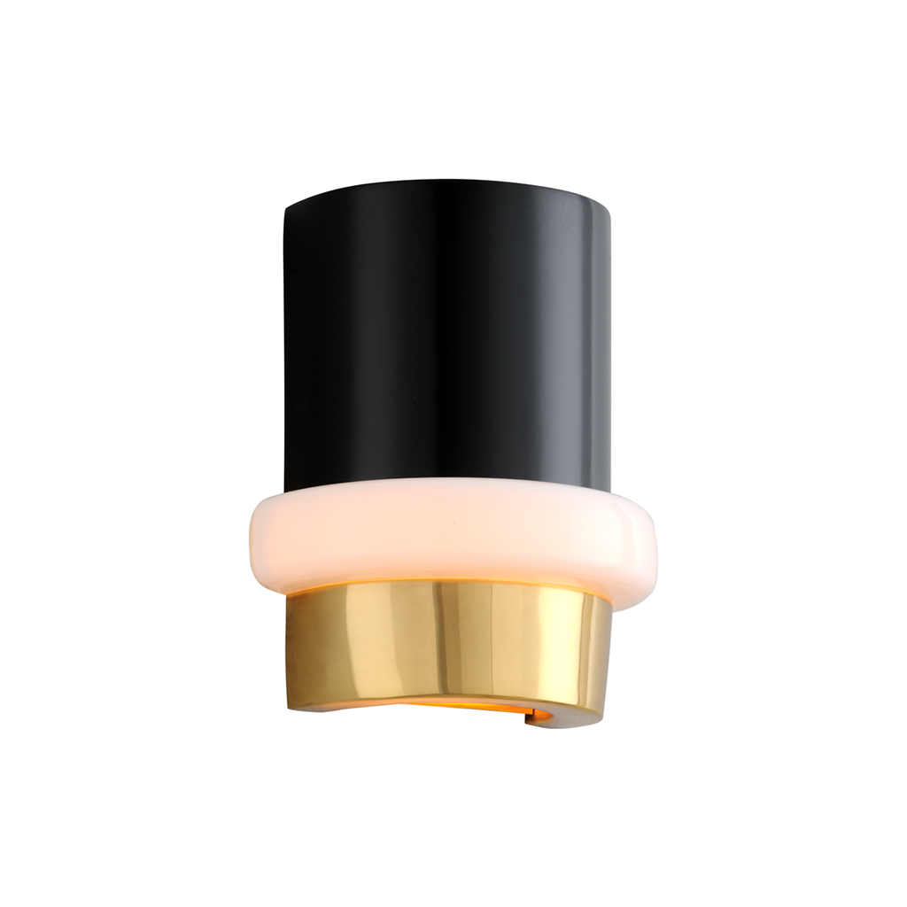 Beckenham Wall Sconce - Vintage Polished Brass And Black