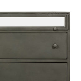 Shadow Box Nightstand-Gunmetal