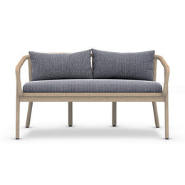 Tate Outdoor Bench-Faye Navy/Brown