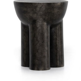 Sante End Table-Raw Black