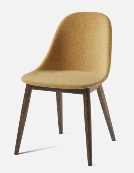 Harbour Dining Side Chair, Dark Oak Legs, Leather Dakar 0250 Seat