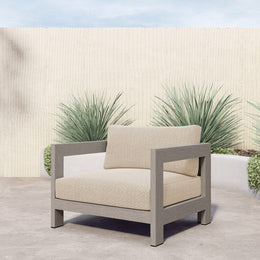 Caro Outdoor Chair-Weathered Grey/Sand