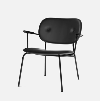 Co Lounge Chair, Black Oak Arms, Leather Dakar 0842 Seat/Back