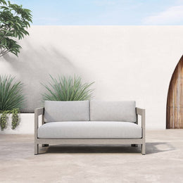 Caro Outdoor Sofa-60"-Grey/Stone Grey