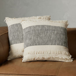 Danes Pillow-Grey Stripe