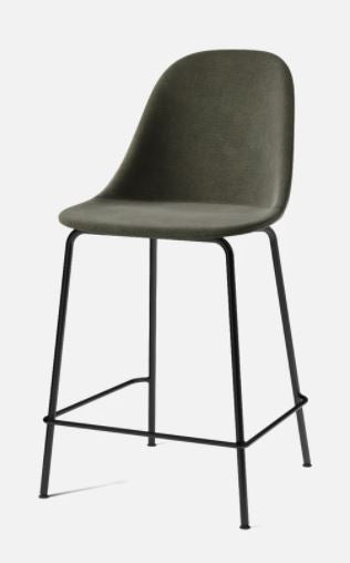 Harbour Counter Side Chair, Black Legs, Black Shell Seat