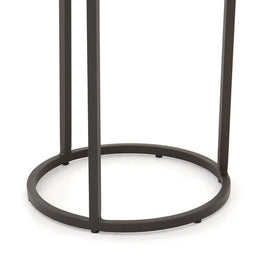 Alda Outdoor End Table-Weathered Grey