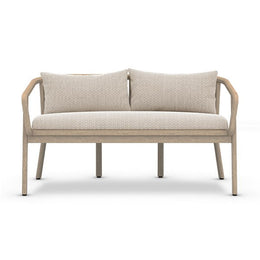 Tate Outdoor Bench-Faye Sand/Brown