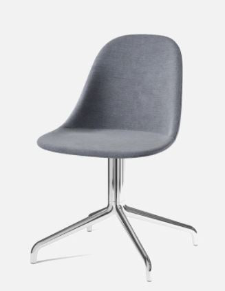 Harbour Swivel Side Chair, Polished Aluminum Legs, Fiord 751 Seat