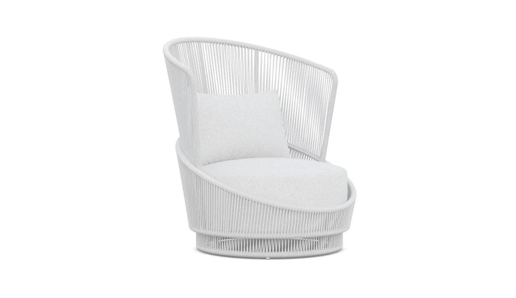 Palma - Club Chair Swivel-White with Cloud Cushion