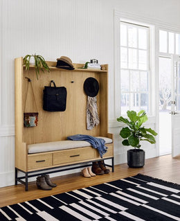 Baylor Entry Bench-Natural Oak