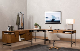 Joaquin Desk System with Filing Credenza-Hp