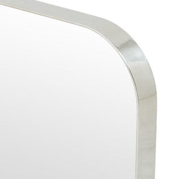 Bellvue Small Square Mirror-Shiny Steel