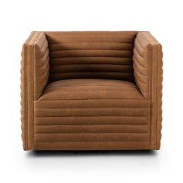 Padma Swivel Chair, Eucapel Cognac by Four Hands