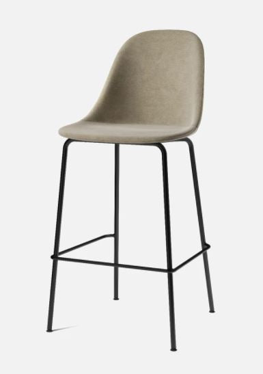 Harbour Bar Side Chair, Black Legs, Melange Nap 211 Seat