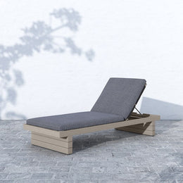 Leroy Outdoor Chaise-Grey/Faye Navy