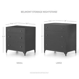 Belmont Storage Nightstand-Black
