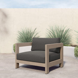 Caro Outdoor Chair-Washed Brown/Charcoal