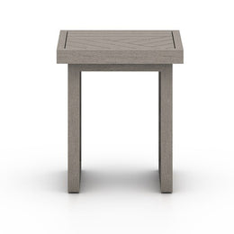 Avalon Outdoor End Table-Weathered Grey
