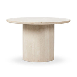 Oakland Outdoor Dining Table, Outdoor Cream Marble by Four Hands