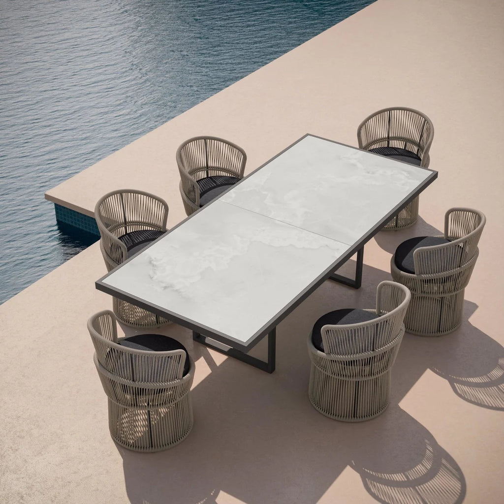 Pavia-96" Dining Table-Dekton Helena