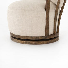 Hallie Swivel Chair-Thames Cream