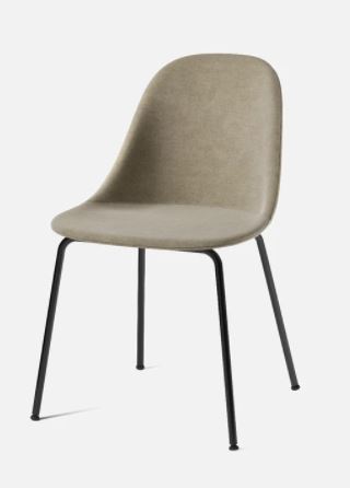 Harbour Dining Side Chair, Black Legs, Melange Nap 211 Seat