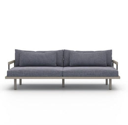 Nelson Outdoor Sofa-95"-Grey/Faye Navy