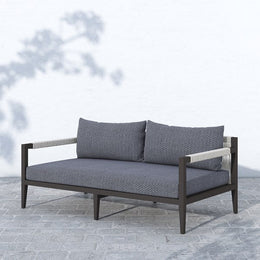 Sherwood Outdoor Sofa-63"-Bronze/Navy