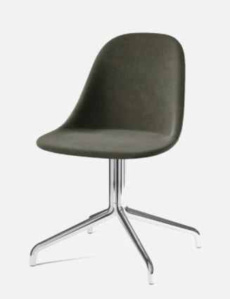 Harbour Swivel Side Chair, Polished Aluminum Legs, Fiord 961 Seat