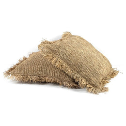 Raffia Floor Cushion-Natural Right Arm Facingfia