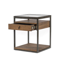 Carlson Nightstand-Monument Grey