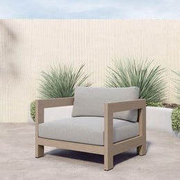 Caro Outdoor Chair-Brown/Stone Grey