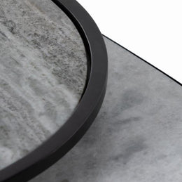 Dominga End Table-River Grey Marble