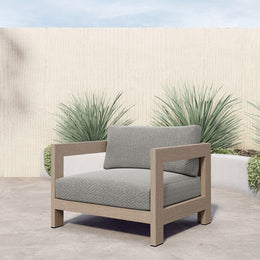 Caro Outdoor Chair-Washed Brown/Faye Ash