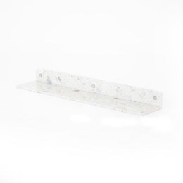 Lowry Wall Shelf, Set Of 3-White Terrazzo