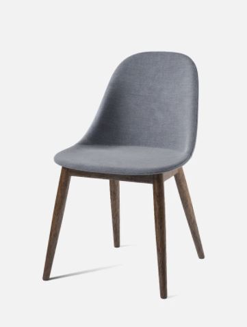 Harbour Dining Side Chair, Dark Oak Legs, Fiord 751 Seat