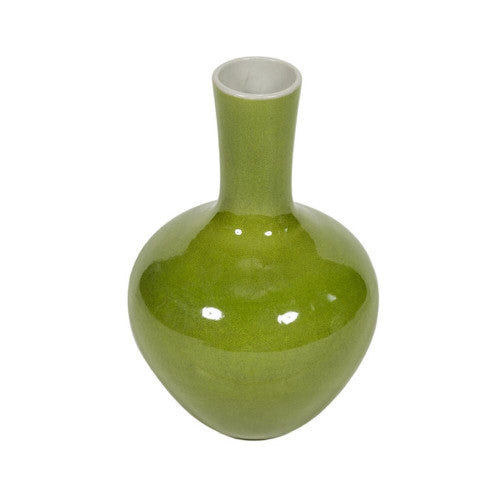 Lime Green Globular Vase