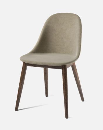 Harbour Dining Side Chair, Dark Oak Legs, Melange Nap 211 Seat